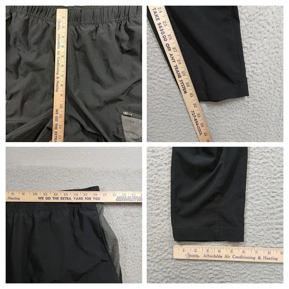Eddie Bauer Sri Lanka Hybrid Cargo Jogger Pants L Black‎ Polyester Spandex EUC